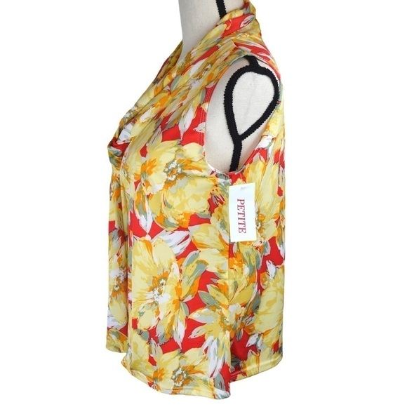 NWT Tiffany & Grey Sleeveless Floral Top, Size XL Petite Dopamine‎ Feminine - Picture 2 of 7